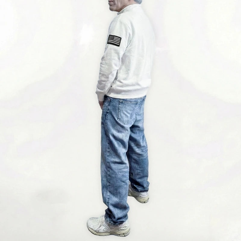 Y2K Retro 3D Embroidery Quarter-Zip