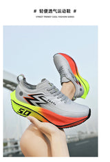 Marathon Men Running Shoes Carbon Board Speciality Sports Breathable Lightweight Women's Athletic Nonskid Elasticity Sneakers
