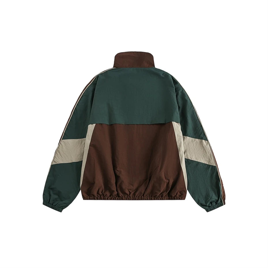 Vintage Patchwork Jackets Windbreaker Men Harajuku Casual Outdoor Jacket Mens Clothing Streetwear Hip Hop Spring New Jackets
