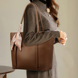 Genuine Soft Leather Tote Bag Women's Large Capacity Carrying Bags Designer Handbag Vintage Shoulder Bag Brand Commuting Bags