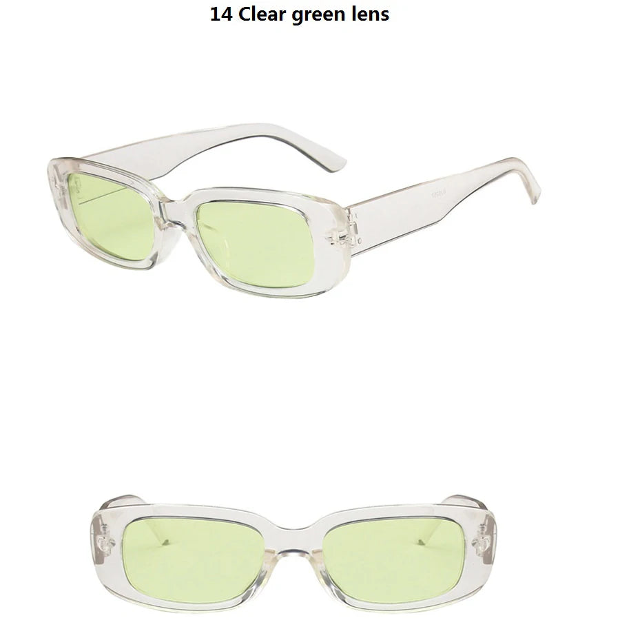 14-Piece Rectangle Sunglasses Set | Women's Vintage Eyewear