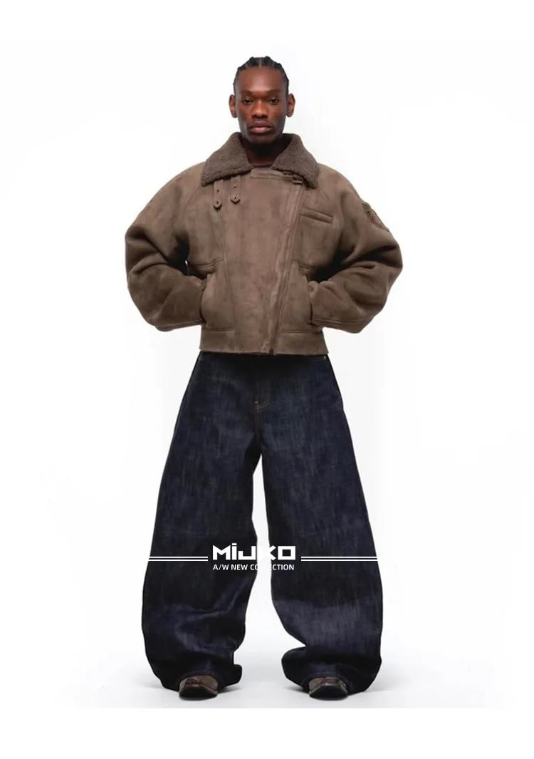 MIJKO Men's Relaxed Straight Denim Jeans – M to XXL