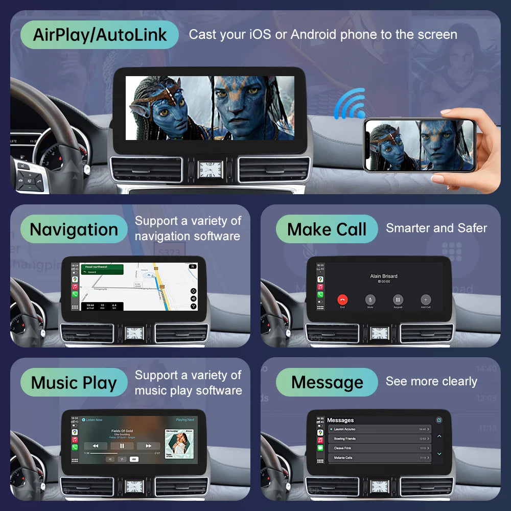 12.3" CarPlay Screen for Mercedes-Benz ML/GL 2012–2015