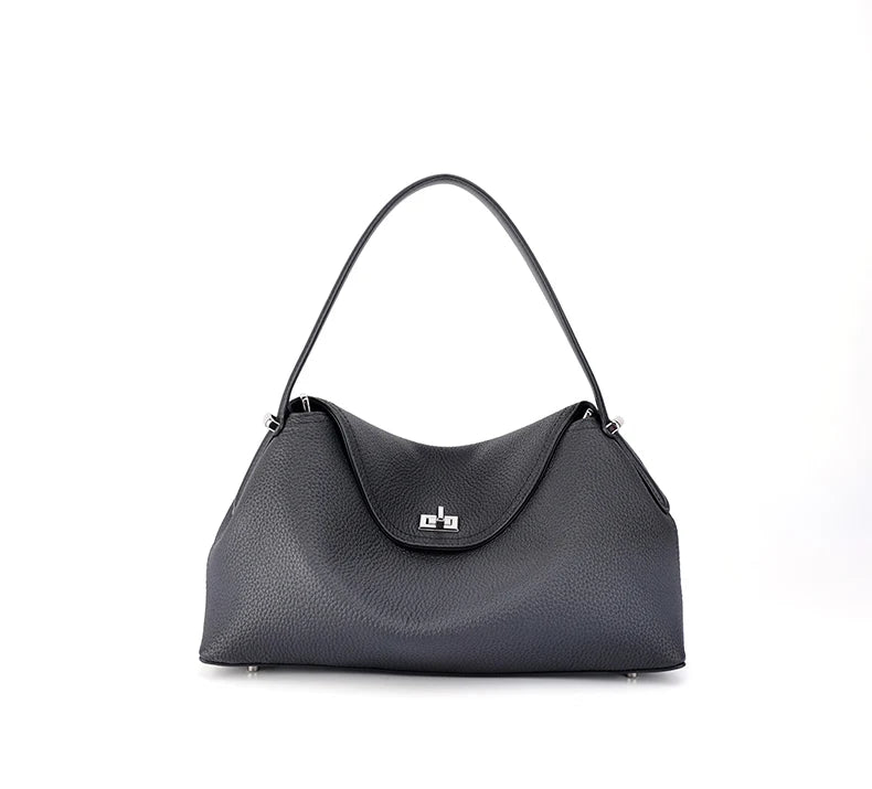 Women's genuine leather handbag fashionable retro designer luxury bag high-quality cowhide large capacity casual shopping bag