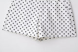 Fashion Polka Dot Shorts Sets For Women 2026 Spring Drawstring Bomber Jacket High Waist Shorts 2 Pieces Set Woman Outfits