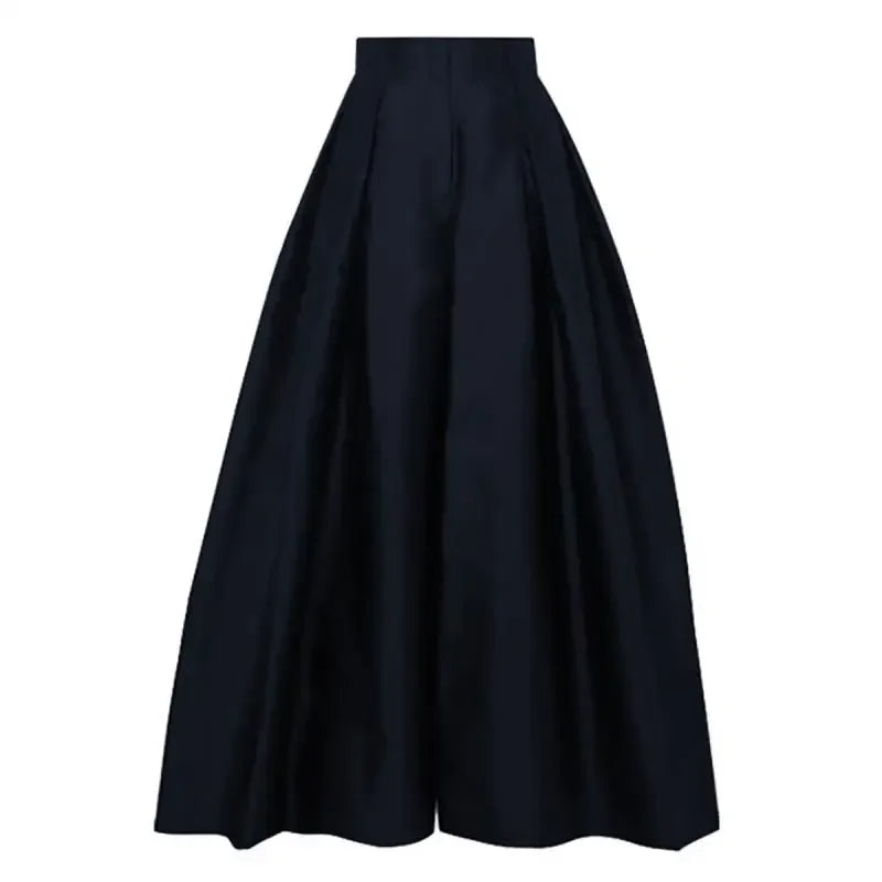 Women's High-Waisted Pleated Wide-Leg Pants