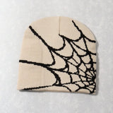 Spider Embroidered Knit Beanie – Y2K Winter Hat