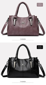 Genuine 3 Layers High Quality Soft Leather Ladies Shoulder Crossbody Bags for Women Luxury Handbags Women Bags Designer