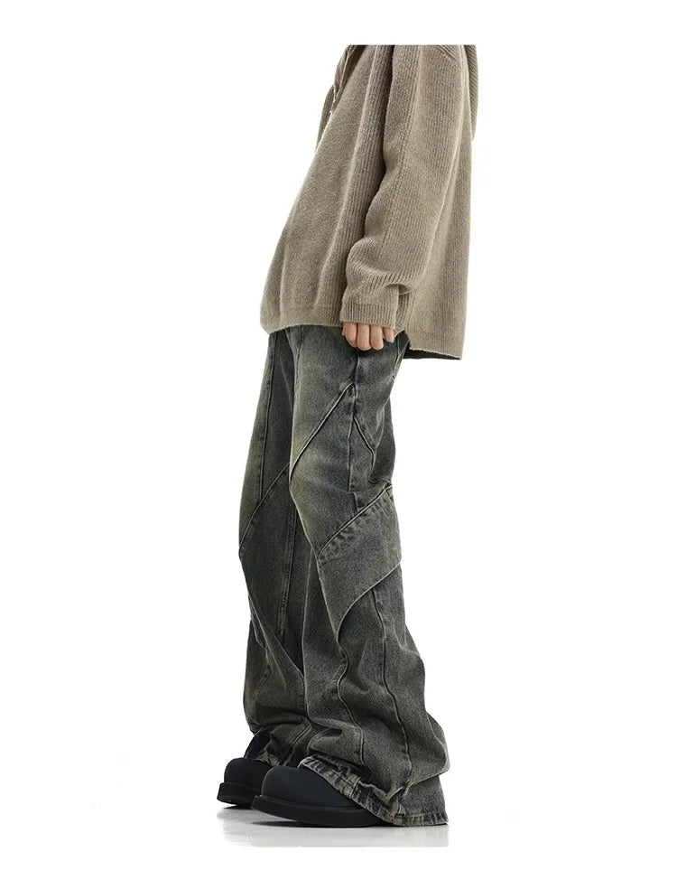 Men’s Relaxed Wide-Leg Denim Jeans