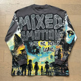 Mixed Emotion Oversized Cotton Long Sleeve T-Shirt