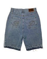 Harajuku Retro Letter Embroidery Denim Shorts