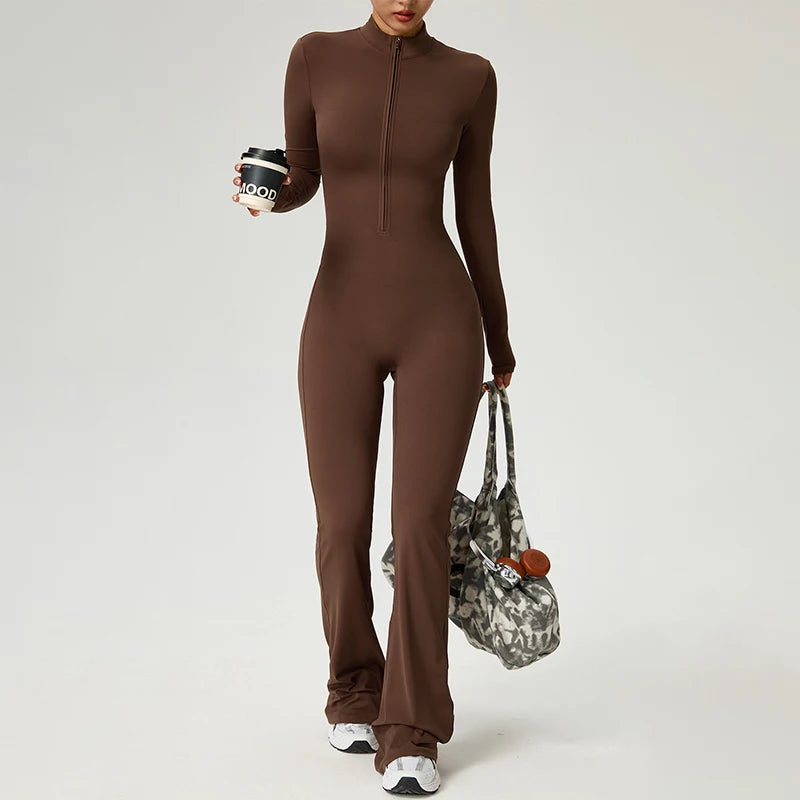 High-Performance Long Sleeve Yoga Jumpsuit