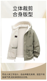 Men’s Fleece-Lined Hooded Winter Jacket
