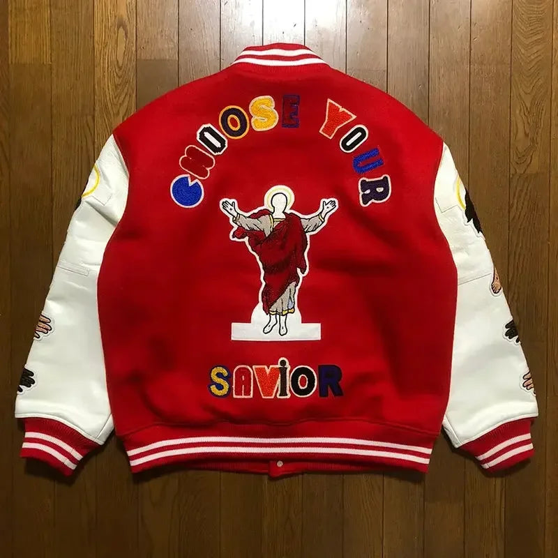 Trendy Embroidered Baseball Jacket