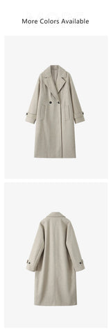 Tri-Color Luxury Loose Collar Coat
