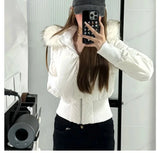 Women's Cropped Hooded Down Jacket