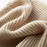 MERRILAMB Men's Pure Cashmere Ribbed Beanie | Soft & Warm