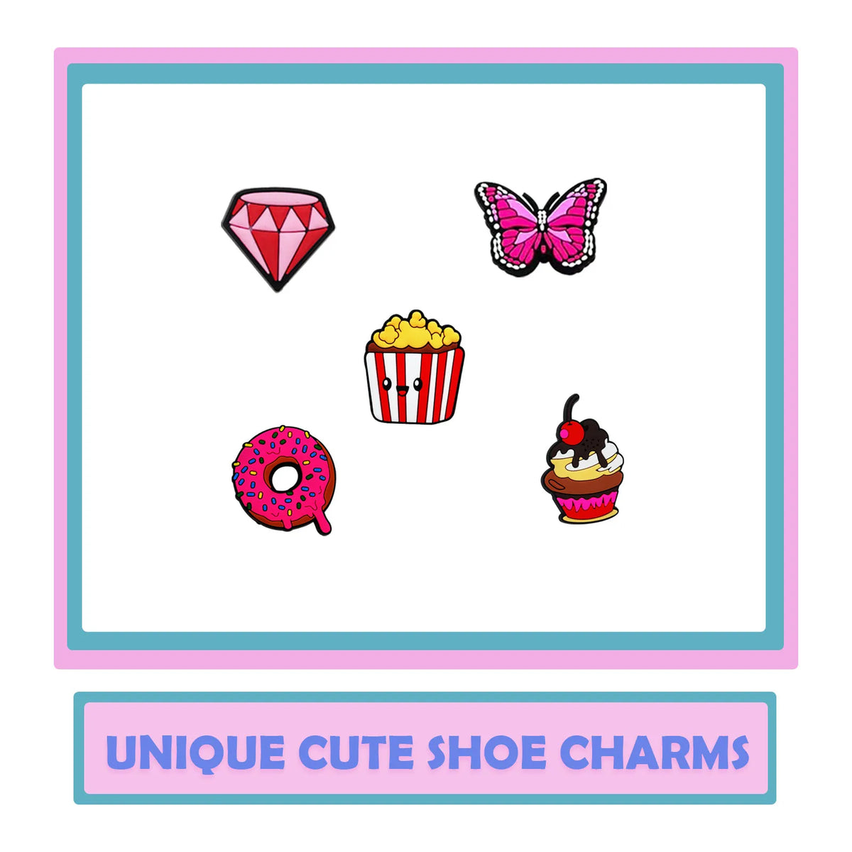 Random 10--200Pcs Non-Repeat Shoe Charms for Sandals, Beach Bags, PVC DIY Shoe Decorations Accessories Charms Premium Quality