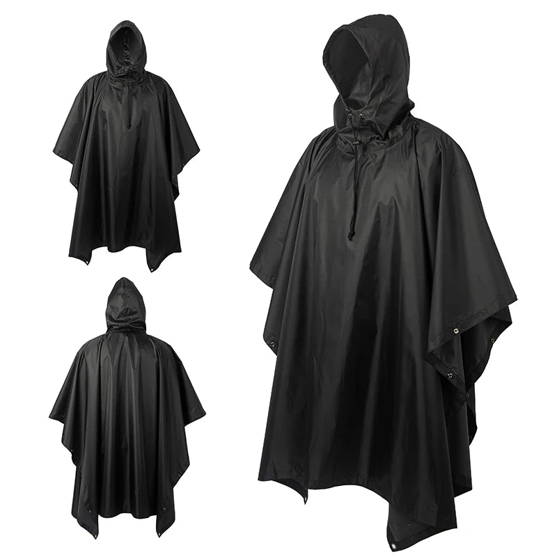 Waterproof Camo Rain Poncho – Unisex Outdoor Gear
