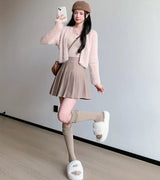 High-Waist Pleated Mini Skirt