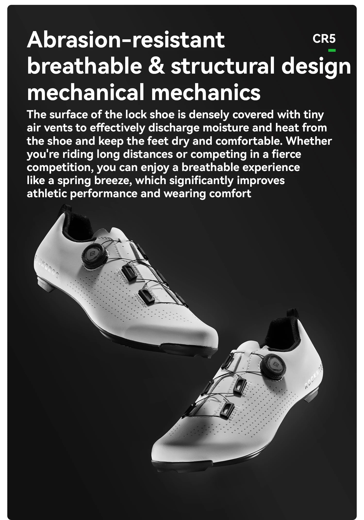 ROCKBROS Professional Cycling Shoes Knob Buckle Fastening Road Bike Self-Locking Shoes Bicycle SPD Cleats Shoes Cycling Footwear