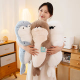 High Quality Cartoon Earphone Seal Sea Otter Plush Toy Ball Round Cushion Throw Pillow for Kids Birthday Gift School Nap Sleep