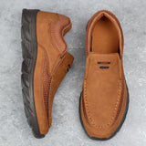 Men Leather Casual Shoes Breathable Loafers Men Sneakers New Male Comfortable Leather Flat Footwear Sneakers Men Shoes