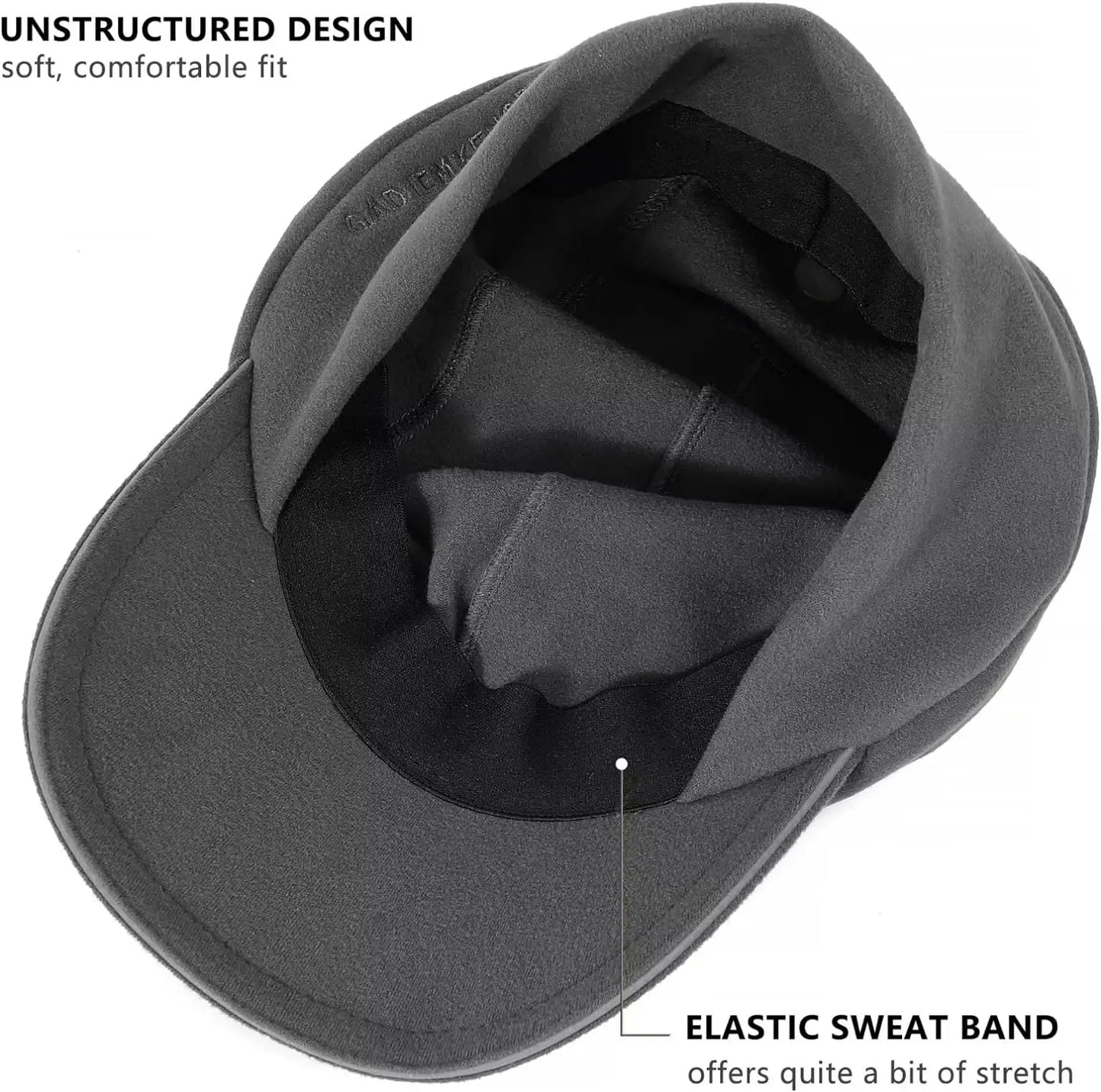 Women's Fleece Ponytail Hat with Ear Warmers & Reflective Cap