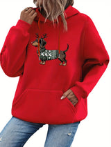Women's Cat Print Hoodie – Cozy Casual Pullover