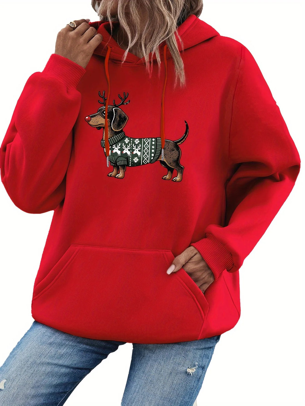 Women's Cat Print Hoodie – Cozy Casual Pullover