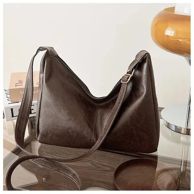 Vintage PU Leather Large Capacity Tote