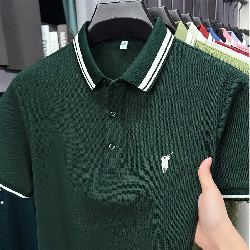 Men's Premium Cotton Polo Shirt | Embroidered Classic Fit