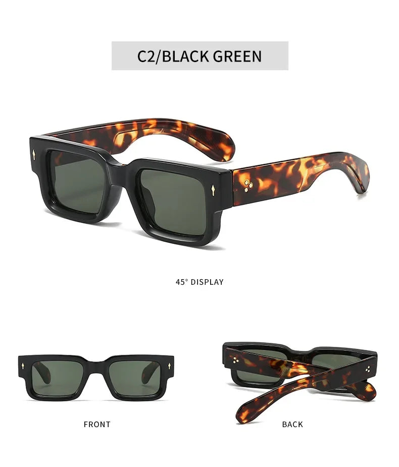 Retro Square Sunglasses – UV400 Luxury Shades