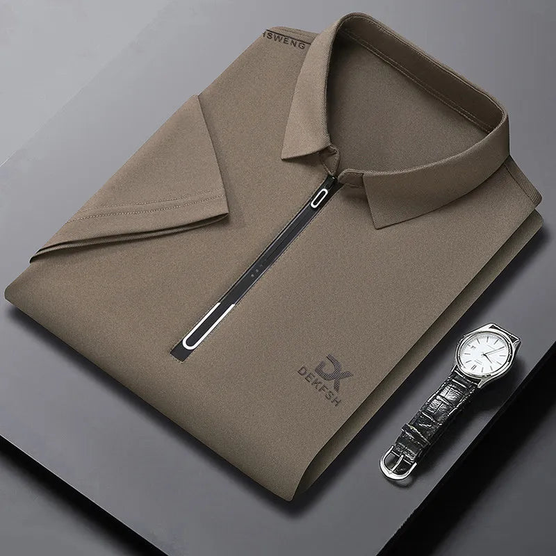 Men's Zipper Polo Shirt | Smart Casual All-Season