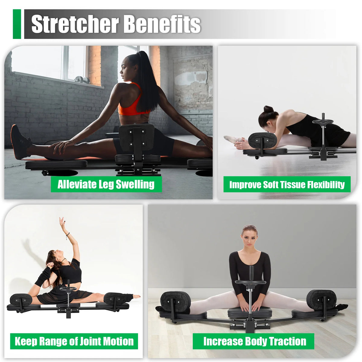 Pro Leg Stretcher with Handwheel & Cushioned Support