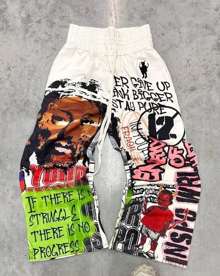 Retro Gothic Y2K Hip Hop Sweatpants