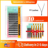 NAGARAKU Ship From USA 10 Cases YY Lashes Fast Free Delivery in 2-5 days by Express