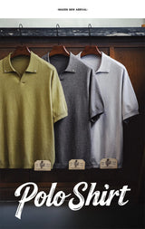 Maden Vintage Seagull Collar Polo Shirt for Men