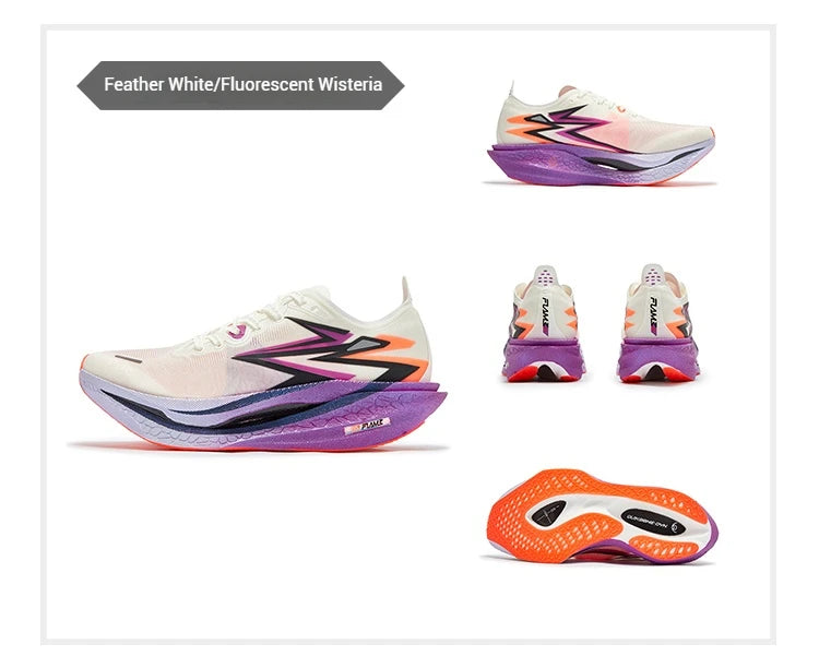 361 Degrees Flame 4.0 Men Running Shoes New Carbon Plate Racing Marathon Stable Rebound Traction Jogging Male Sneakers 672512205