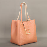 Elegant Leather Bucket Bag