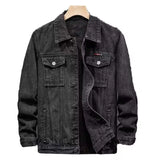 Trendy Workwear Casual Denim Jacket Thickened Fleece Lined Men's Clothing Versatile Jeans Outerwear for Youth