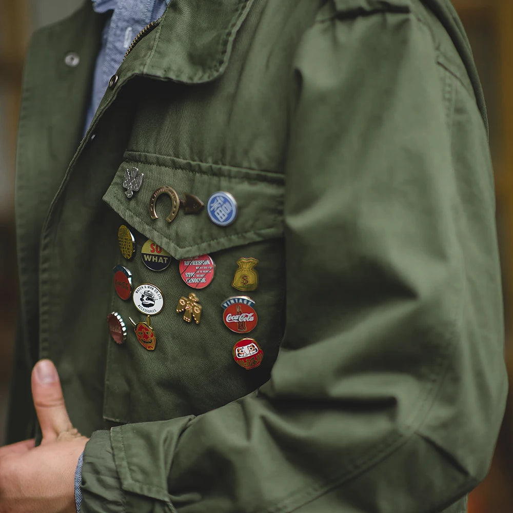 Maden Retro M65 Field Jacket – Men's Green Cotton Windbreaker