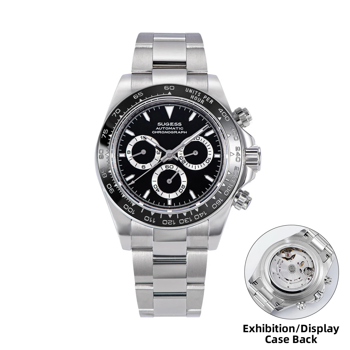 Sugess Panda Chronograph 39mm Automatic Watch