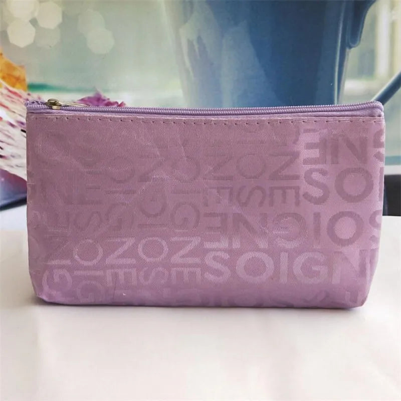 Women Cosmetic Bag Portable Cute Multifunction Beauty Zipper Travel Letter Makeup Bags Pouch Toiletry Organizer Holder Toiletry