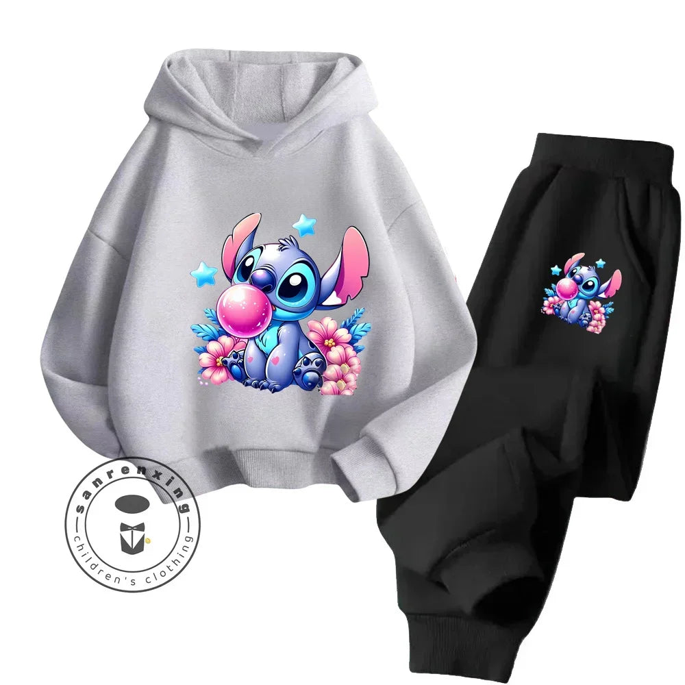 Disney Stitch Long Sleeve Hoodie & Pants Set