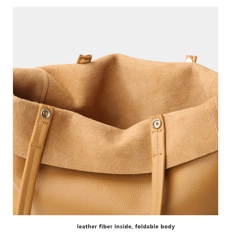 Bag Women 2022 New Summer Genuine Leather Tote Female Casual Fashion Simple Underarm Shoulder Bag Large Capacity Shopper Handbag