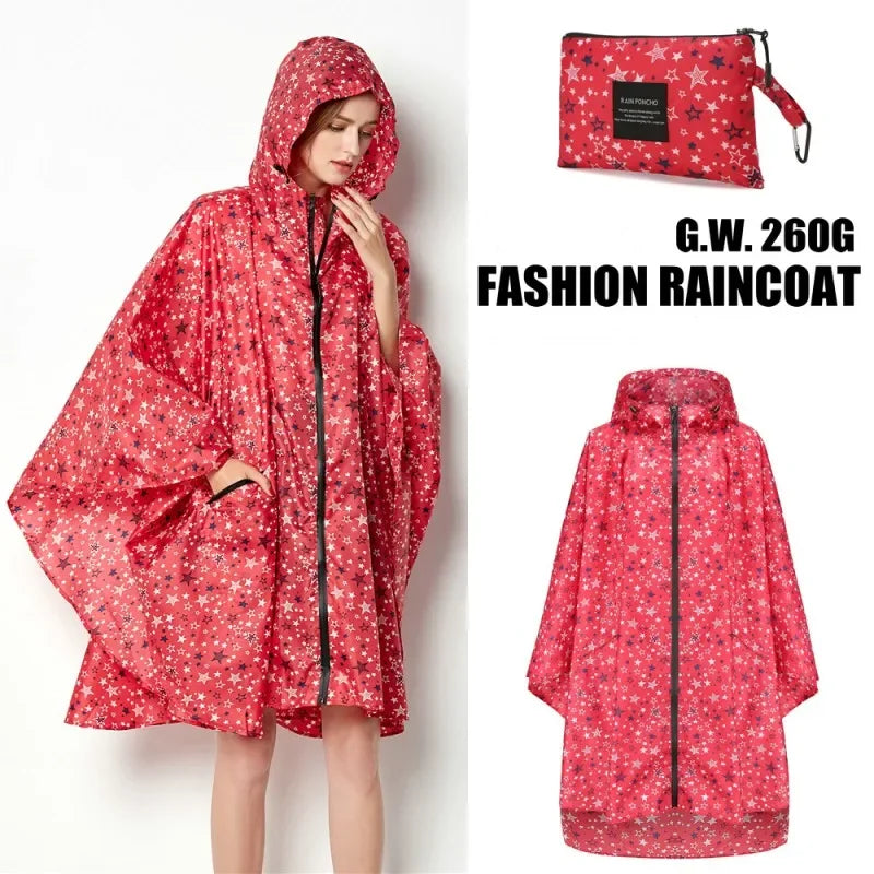Waterproof Hooded Rain Poncho – Lightweight & Stylish
