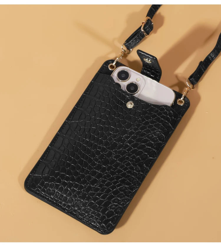Women Mini Bag PU Leather Crossbody Purse Wallet Shoulder Pouch Mobile Phone Bag