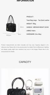 Amazing Song Toast Tote — Large Top Grain Leather Bag
