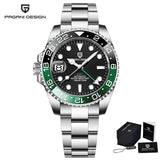 PAGANI DESIGN GMT Automatic Watch — Sapphire Crystal, 10-Bar Waterproof, 40mm